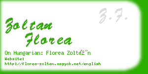 zoltan florea business card